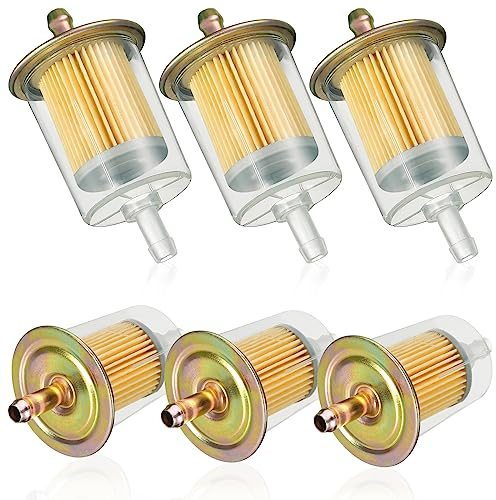 GZjiyu 6 Pcs Filtres à Essence 6 mm, Filtre Gasoil Universel Filtre à Carburant pour Tondeuse à Gazon Bateaux Générateurs Motos Voitures Tricycles