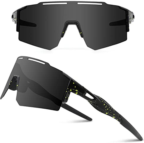 DUDUKING Sonnenbrille Fahrradbrille Herren Damen,Wassertransferdruck Sportbrillen Radsport Brillen für Outdoorsport Radfahren Laufen Golf UV 400 Schutz Baseball Brille