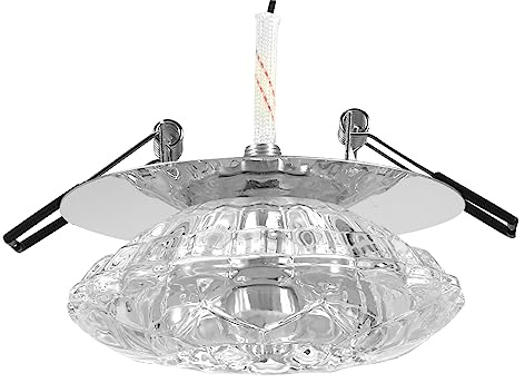 Sluffs Crystal Spotlights Decken-Kristall-LED-Downlight, 3 W LED-Deckeneinbau-Downlight, Beleuchtungskörper, Lampe, Spotlicht, Heimdekoration, Dimmbare Einbauleuchte(3W weißes Licht)
