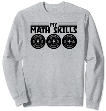 Bodybuilder Weightlifter Gear Weight Plates Math Lover Sweatshirt