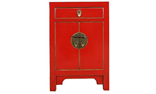 Yajutang commode chinoise table de nuit chinoise bois massif Chine rouge