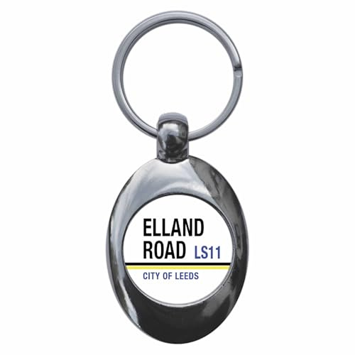 Ozorath Elland Road Ls11 City Of Leeds Sign Keyring with Trolley Coin