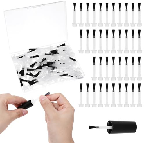 Einweg-Ersatzbürste, Mini-Nagellack-Ersatzpinsel, Tauchpulver, Flüssigkeitsersatz, feine weiche Borsten, Pinsel für Salon, 60 Stück