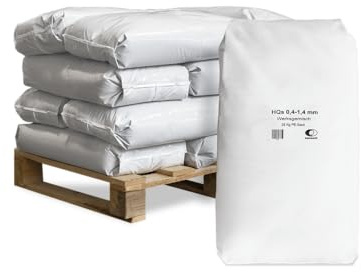 Quarzsand Sand Spielsand Sandkastensand Filtersand Poolsand Rasensand Vogelsand Aquariensand Terrariensand Teichsand Streusand 0,4-1,2mm 25kg x 12 Sack 300kg / 1 Palette Wolff & Müller