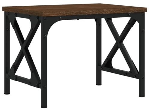 Annlera Druckerständer Druckertisch Druckerregal Aktenregal Regal für Drucker Bücherregal Lagerregal Stauregal Dateiorganisator Büromöbel Multifunktionaler Organizer Braun Eichen-Optik 40x30x31 cm