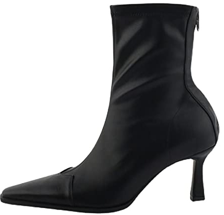 Genérico Botas de Mujer de Vestir Botines Mujer Comodos Zapatos de Mujer de otoño e Invierno, Botines de Aguja con Punta en, Calcetines Finos de Tubo de Tela Botas Forradas Mujer Botas (Black, 37)