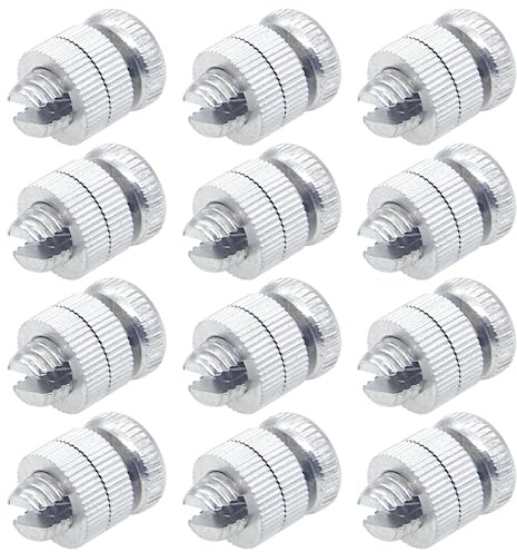 KIBBEH 12 Stück Geteilte Bolzenverbinder für Elektrozäune | Aluminiumlegierung Drahtverbinder-Klemmen (12-17 AWG) - Rost- & Kältebeständig für Aludraht, Stahldraht, Polyseil | Zaunmontage,Landwirtsch