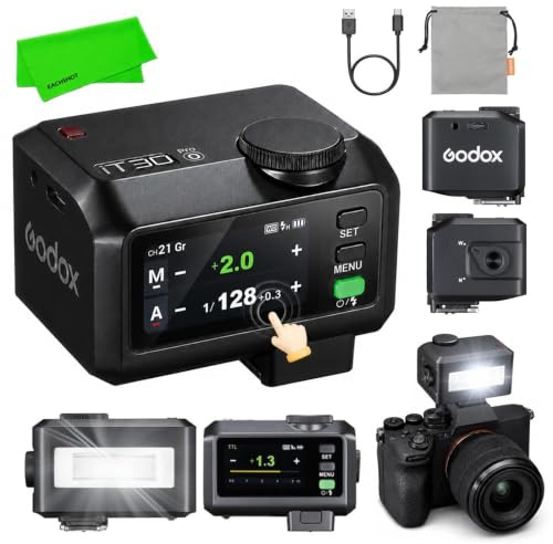 Godox iT30Pro O iT30 Pro Mini Flash Appareil Photo pour Olympus Om-1 MarkII | OM-1 OM-5 E-M1 Mark III E-M1 Mark II E-M10 III Panasonic GH4 S1 GX85 G100 LX100, 2.4GHz 1/8000s HSS TTL Auto-Exposition Flash