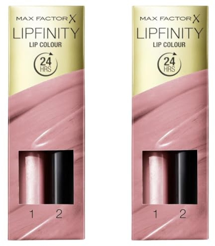Max Factor Lipfinity Lip Colour Vivacious 40 – Kussechter Lippenstift mit 24h Halt ohne auszutrocknen, mit intensiver Farbabgabe, präzisem Applikator & intensiv pflegendem Gloss-Top Coat