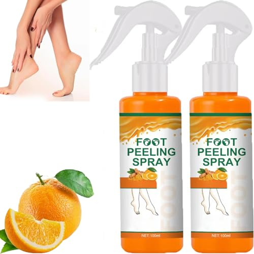 Spray peeling istantaneo per piedi, rimozione della pelle morta per piedi, spray peeling istantaneo, spray peeling per piedi per rimuovere la pelle morta. (2 pezzi)