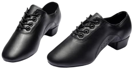 Leichtrit Scarpe da Ballo da Uomo,Scarpe da Ballo Uomo Standard,Scarpe da Ballo Uomo Latino Americano,Scarpe da Ballo Uomo Salsa E Bachata,Stringate,Tacco Basso,Comfort,per Tango