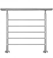 Kit de barandillas de acero inoxidable 304 para exteriores, porche, escaleras, barandilla metálica para interiores, hormigón, color plata. (80cm/31.5in)