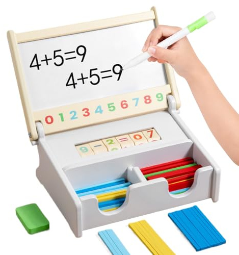 Jouet arithmétique – Tableau de comptage éducatif en Bois, Jeu d'apprentissage des mathématiques, développement des compétences cognitives, Reconnaissance nombres et pensée logique pour