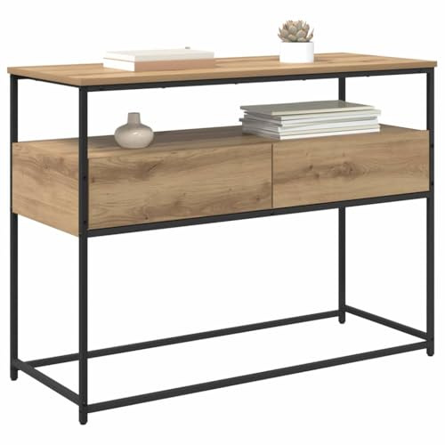 vidaXL Konsolentisch Artisan-Eiche 100 x 40 x 75 cm Holzwerkstoff, Moderner Konsolentisch, schmaler Flur, stylischer Eingangsbereich, langlebige Ablage, schickes Möbel, Holz