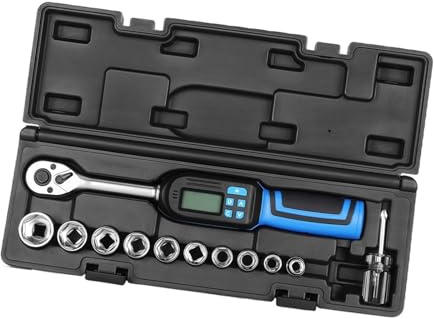 Chiave dinamometrica resistente con display digitale e 4 modalità di unità, materiali resistenti alla corrosione, chiave dinamometrica preimpostata, display digitale con funzione preimpostata