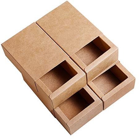 Benecreat 20-pack kraftpapperslådor. festival, presentförpackningslådor, tvål, smycken, godis fest, förmåner, presentförpackningar, lådor – bruna (11,2 x 8,2 x 4,2 cm)
