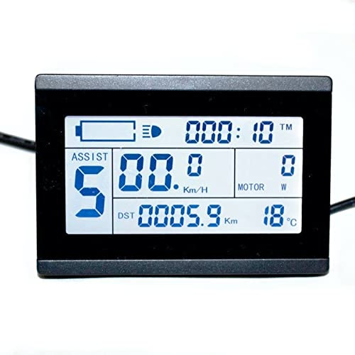 windmeile | Display KT-LCD3, Bordcomputer, Tachoanzeige, LCD-Display, Beleuchtet, E-Bike, Elektro Fahrrad, Pedelec, 24V/36V/48V