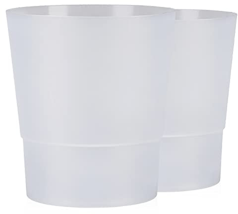 Tymar Orchideentopf Übertopf, 2er-Pack, transparent, Blumentopf, Blumenkübel für Orchidee, Pflanzentopf aus Kunststoff, Moderne, schlanke, Runde Form, OSSTO001 (Transparent, ø 12 cm)