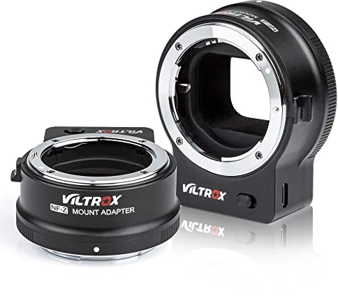 VILTROX NF-Z Auto Focus Lens Mount Adapter Compatible with Nikon F-Mount Lens to Nikon Z-Mount Mirrorless Camera Z5 Z50 Z30 Z6 Z6II Z7 Z7II Zfc Support EXIF Transmission USB Firmware Upgrade