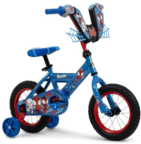 Huffy 12 Spidey/Spider-Man Kids' Bike, Ages 3-5 Years Old, Blue