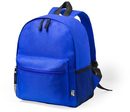 BLUECHOLON Sac à dos enfant enfant petite fille scolaire. Petit sac à dos 9L en plastique recyclé RPET Garçon fille 2, 3, 4, 5, 6 ans., bleu