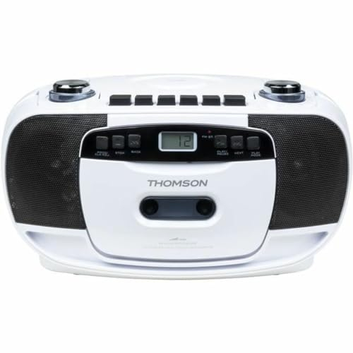 Lecteur radio cassette et CD portable - THOMSON - RK201CD - Blanc