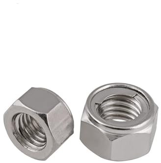 2/5/10 Stück M3 M4 M5 M6 M8 M10 M12 M14 M16 M18 M20 304 Edelstahl Metall Kontermutter Selbstsichernde Anti-lose Mutter Schraubkappe Daquan(5PCS,24in)