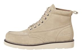 JACK & JONES Jfwtoronto - Stivale da uomo in camoscio Styd Ln, colore bianco, taglia 45 EU, White Pepper., 45 EU