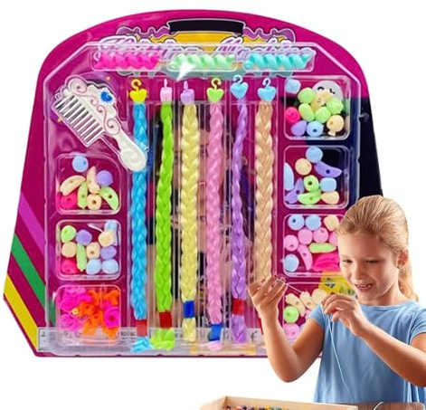 Haarperlen-Set, Haarperlen für Mädchen, Cartoon-Haarperlen zum Flechten, kreative Haardekoration, niedlicher Haarschmuck