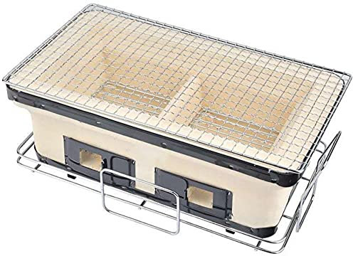 ZHZXBDGQ Griglia da tavolo a carbone, griglia da tavolo, griglia a carbone in ceramica, barbecue giapponese Yakitori, barbecue in ceramica porosa