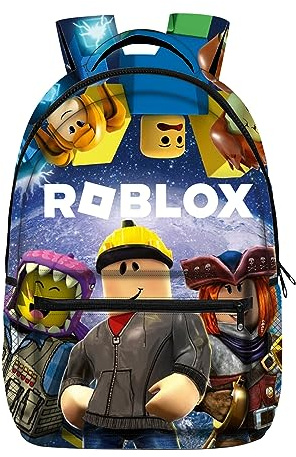 MAJEQZGY Roblox Sac à dos d'écolier imprimé 3D pour enfants garçons et filles, 40,6 cm, grande capacité, sacs à dos de voyage, sacs à livres, cartable, Explorer l'espace, L