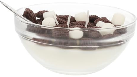 WRITWAA Decorative Aromatherapy Scented Candle Cereal Bowl Simulation Food Model Mini Paraffin Candle for Kitchen Photo Prop and Home Fragrance