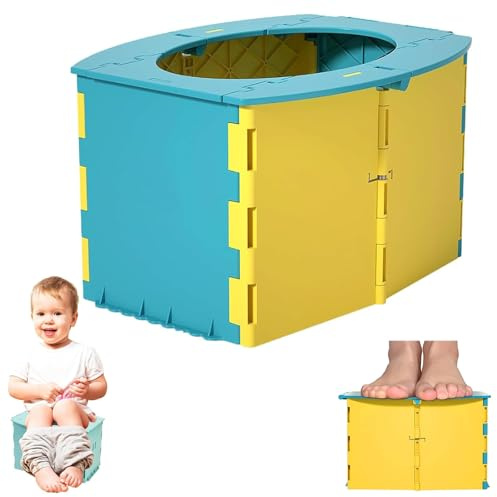 Töpfchen für Unterwegs,Faltbares töpfchen kinder,Baby WC Töpfchen,Geeignet für Innen- und Außenbereich