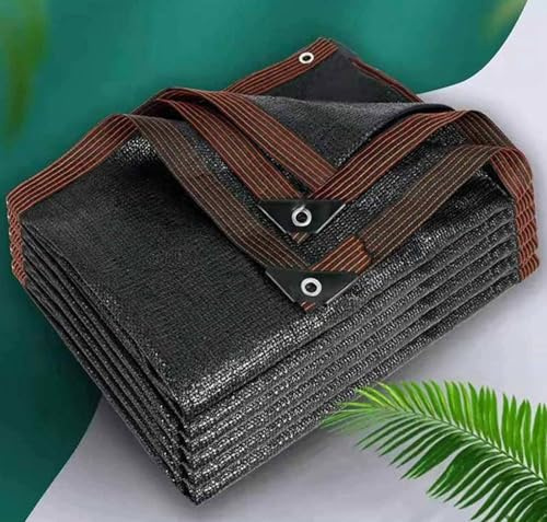 Telo Ombreggiante Impermeabile 4x4 Vela Rete Ombreggiante con Occhielli 4x5m Tessuto 90% Protezione Solare Telo Ombra Occhiellato per Balconi Terrazza Tetti Giardino,black-5x6m