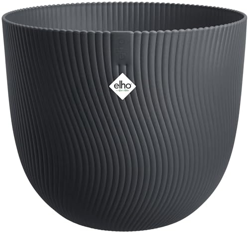 elho Sereh Rund 60cm Blumentopf - Anthracite | ∅ 59 x H 50.6 cm | für den Innen- und Außenbereich | 100% recyceltes Plastik