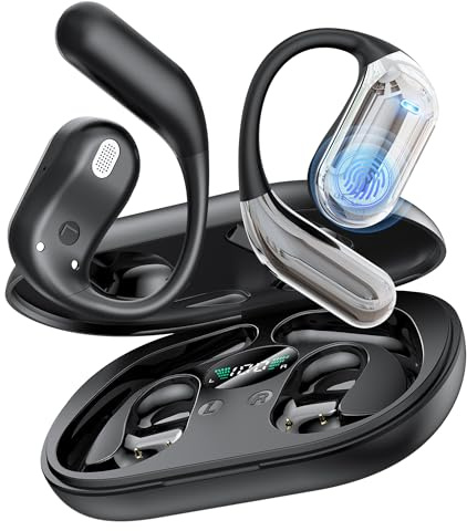 Cuffie Bluetooth Auricolari Bluetooth 5.4, Sport Cuffiette Wireless, Cuffie Open Ear 48 Ore di Riproduzione, Cuffie Senza Filo HiFi Stereo IP7 Impermeabili, Auricolare Bluetooth per iOS & Android