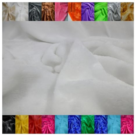 Fabrics-City weiß stretch Kaninchen Fell Plüsch Stoff Kaninchenfell Kunstfell zum Basteln Kuschelfell Teddyfell Webpelz Dekorationsstoff Nähzubehör Kinderzimmer Deko weich langlebig, 3770