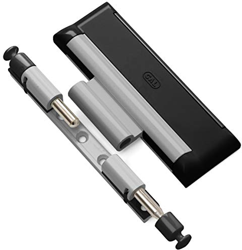 Cal Doublex XL - Fenstersicherung gegen Einbruch, auch für Balkontür, Terassentür Einbruchschutz, Farbe silber schwarz
