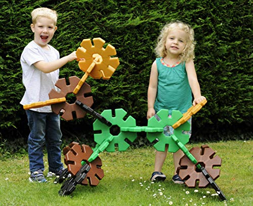 Polydron Natural Giant Octoplay Natural Coloured Outdoor Construction Play Toy - Age 2 + - 20 Pieces
