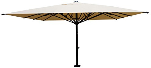 Mendler Gastronomie-Luxus-Sonnenschirm HWC-D20, XXL-Schirm Marktschirm, 5x5m (Ø7,2m) Polyester/Alu 90kg - creme