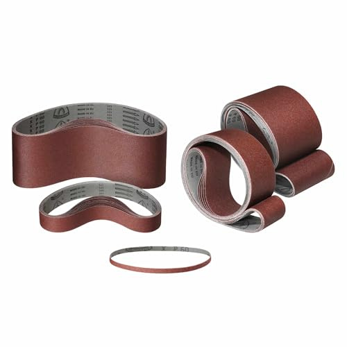 Klingspor LS 307 X Schleifband | 10-teiliges Premium-Set (Je 2 x P40,P60,P80,P120 und P180) | Abmessung: 150 x 1220 mm