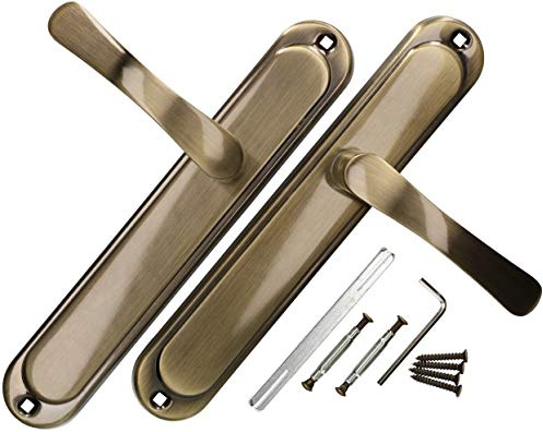 KOTARBAU Dörrhandtag, blindskylt, dörrhandtag, patin, dörrhandtag, handtagsset, dörrhandtag, handtagsset, lång skylt, dörrhandtagsset, innerdörr, ytterdörr, handtag, dörrbeslag