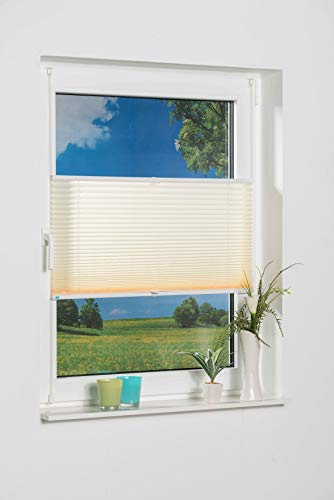 K-home Estor Plisado Klemmfix, Crema, 100 x 130 (B x L)