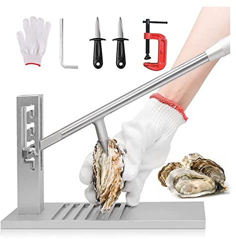 Buttwo Austernöffner Set Edelstahl mit 2 Austernmesser und Handschuh