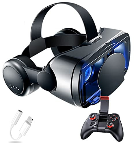 Lunette 3D VR, Casque de Réalité Virtuelle, Casque VR, Contrôleur Bluetooth Smartphone pour iPhone 13 Pro Max/13 Pro/13/12/11, pour Samsung Galaxy S21, Huawei, Xiaomi séries ( Color : B , Size : Ios )