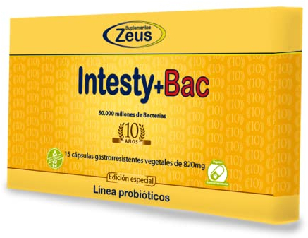 INTESTY+BAC | Contribuye a equilibrar y regular la microbiota intestinal | Complemento Alimenticio a base de Fibersol®- 2, L-Glutamina, Probióticos y Vitamina B6 | 15 Cápsulas Vegetales