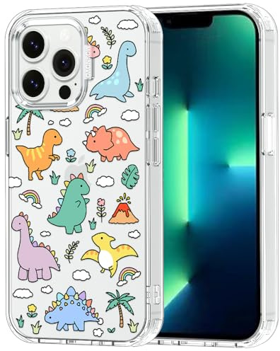 MOSNOVO für iPhone 13 Pro Hülle – Durchsichtige, schlanke, stoßfeste TPU+PC-Handyhülle, [6,6 Fuß Fallschutz/Anti-Abziehen] - Dinosaurierland