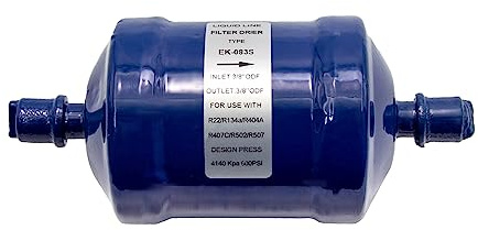 Vkinman Liquid Line - Filtro secador de refrigerante 3/8 sudor SFK-083S para bomba de calor, aire acondicionado, sistemas de calefacción de refrigeración