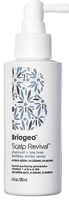 Briogeo Scalp Revival Buildup Detox Spray, Dry Scalp Pre-Wash Treatment for Dry Scalp & Itchy Scalp, Build Up, Detox Spray, 120ml