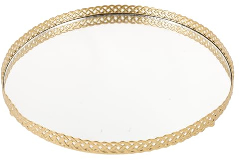 PRETYZOOM Spiegeltablett Für Schminktisch Schmucktablett Aus Servierplatte Für Armbänder Und Ringe Dekoratives Tablett Für Wohnzimmer Und Schlafzimmer Organizer Für Schmuck Und Parfüm